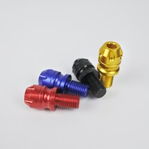 오토바이 튜닝 볼트 CNC 백미러 구멍 볼트 10mm 범용(2개 1세트), 역방향+정방향, 레드