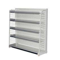 철제선반산업용 약국 진열장 앵글 수납장 마트 매대, 100x30x80 흰색 백플레인 5층 평판