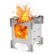 야외 protable 경량 티타늄 접는 나무 스토브 야외 캠핑 스토브 피크닉 요리 배낭 용광로, 하얀