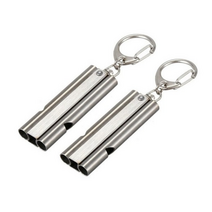 모나코올리브 호신용 더블튜브 스텐 호루라기, 14개, 실버