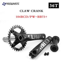 PROWHEEL 자전거 크랭크 체인 링 로드 크랭크셋 스프로킷 브래킷 104BCD 175mm 170mm 30 32 34 36 38 40 42 44 46 48 50 52T, 32.CLAW and 36T and BB - 175mm