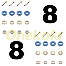연료 인젝터 수리 키트 Orings 필터 06J906036N 적합 AUDI A6 Q3 TT 2.0 TFSI, 03 8 piece set