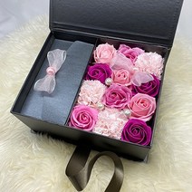 둥둥플라워 비누꽃 용돈박스 플라워박스 용돈봉투 생일꽃선물 결혼기념일선물 부모님선물 생신선물 명절선물 현금선물 장미 카네이션, 핑크믹스