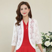 여자 롱 가디건 브랜드 가을 코디 여성 레이스 카디건 여름 얇은 코트 반 소매 우아한