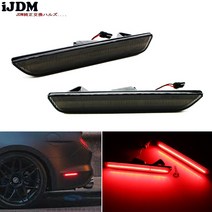 ijdm 자동차 머스탱 led 후면 마커 램프 96-smd-4014 조명 2015-2017 포드 화이트 레드 12v, WHITE, 스모크 렌즈 LED
