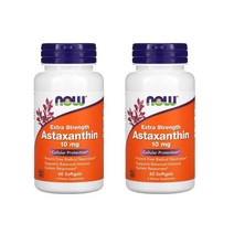 나우 푸드 아스타잔틴 10mg 소프트젤 60개입 2개 Astaxanthin, 1개, 기본