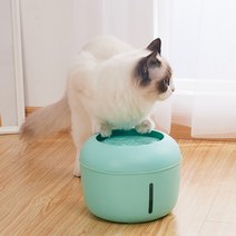 펫츠타운 마카롱 옹달샘 정수기 2.5L 강아지 고양이 급수기, 민트
