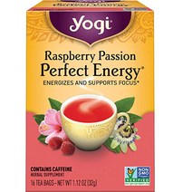 Yogi Tea 라즈베리 퍼펙트 에너지 티 16티백 (6팩), 32g, 1개