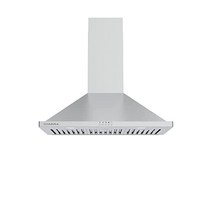 덕트리스 레인지 후드 76 2cm(30인치) 450 CFM 벽 마운트 벤트 후드 스토브용 영구 필터 포함 스테인리스 스틸 CIARRA CAS75302 3단 스피드 팬, 푸시 버튼
