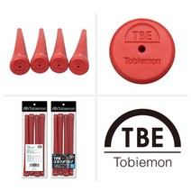 일본 골프그립 판매 3위 TOBIEMON 토비에몬 TPR 스탠다드 골프 그립 4개 세트, 레드