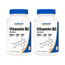 뉴트리코스트 비타민 B2 리보플라빈 400mg 캡슐, 120개입, 2개