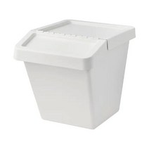 이케아 SORTERA 소르테라 분리수거함+뚜껑 60L/수납함/정리함, 선택완료, 화이트_102.559.01
