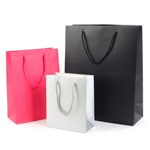 컬러 무지 쇼핑백 선물 답례품 도시락 포장 종이가방, 색상/사이즈, 대 - 그린