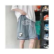 와이케이하우스 애버딘 아트 남성 편지 반바지 여름 oldschool 대학 스타일 농구 훈련 느슨한 캐주얼 5 점 바지_69105