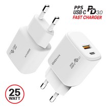 cafe24 초고속 2포트 충전기 PD PPS USB-C 충전지원 25W, 25W 고속충전기(본체)
