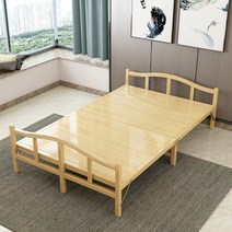 접이식 대나무 평상 정자 시원한 대청마루 침대 병원 마당 베란다 옥상 테이블 사무실, 폭 120x길이 197cm연베이지
