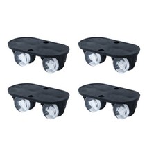 4pcs 자기-접착제 미니 캐스터 바퀴 스토리지 박스 도르래 쓰레기통 유니버설 홈 침묵 헤비 듀티 휠, 01 black 4pcs