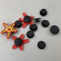 단추 10p 만들기 즈비츠 꼬다리 실내화꾸미기 재료, 1-지비츠단추10P-블랙