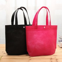 판촉물 증정용 부직포 재사용 가능 가방 쇼핑백 핑크M