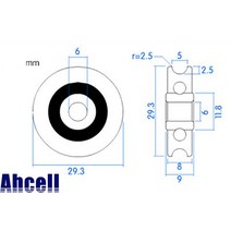 자바라 컨베이어 벨트 바퀴 우레탄 롤러30mm 라운드 그루브 스테인레스 스틸 440C 가구 와이어 로프 롤러 G, 한개옵션0
