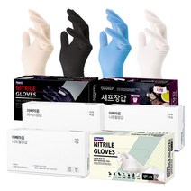 [유니랩] [테이팩스] 니트릴 / 라텍스 요리용 작업용 장갑모음 100매 2개, 유니랩 니트릴 블루 대형 100매 2개
