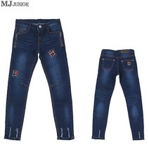 MJ JUNIOR 주니어해지패치지퍼스판스키니진(봄 가을)23A
