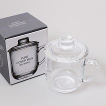 아트 퓨어 뚜껑머그(300ml) 머그컵 유리컵 머그잔 물