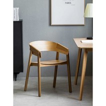 무토 칼한센 카페 우드암 원목 의자 위시본 체어, 월넛