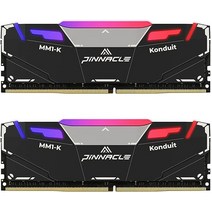 Timetec Pinnacle Konduit RGB 32GB 키트2x16GB DDR4 3600MHz PC4-28800 CL18-22-42 XMP2.0 오버클럭 1.35V 듀얼 랭크, 8GBTimetec _RGB Black