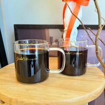 골드드림 24K 내열 유리컵 더블 세트 330ml, 1세트