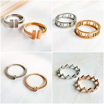 코코로맨틱 로즈골드 골드 실버 써지컬스틸 여성 반지 10종