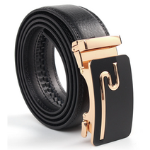 다굿 남성 소가죽 자동 버클 골드 정장 허리 벨트 1개