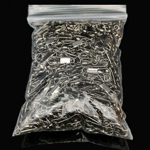 50pcs 겨울 얼음 낚시 용품 회전 커넥터 핀 베어링 롤링 스냅 클립 Lure, 50PCS Size 1 2