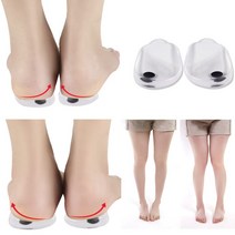 바르나 실리콘 오다리 패드 깔창 쿠션 휜다리 보정, 1세트, M