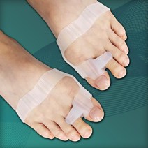 [1등급의료기기] 신발에 쏙~ 어디서나 교정! 무지외반증 실리콘 발가락 교정기 양발용 1세트, 화이트 S (250mm 까지)