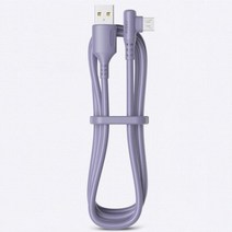 원룸공기청정기 3A 빠른 충전 마이크로 USB 팔꿈치 케이블 용 삼성 샤오미 화웨이 휴대 액세서리 충전기 172577, 보라색_0.25 메터