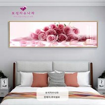 보석자수나라 diy 보석십자수 비즈 큐빅 구슬 자수 장미꽃 100x35cm (15시까지 주문건 국내당일발송)