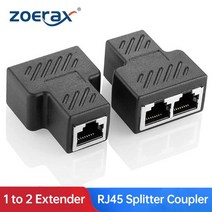 랜 케이블 2Pcs RJ45 쪼개는 도구 연결 관 ZoeRax 1-2 이더 네트 증량제 접합기 여성 2 여성 RJ45 연결기, 01 2pcs