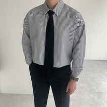 (1+1) 테리 오버핏 스트라이프 셔츠
