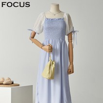 포커스 [포커스]소매배색스모킹원피스(FM1E7OP30138)