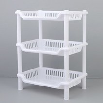 조립식 3단 욕실코너선반 화장실선반 사각 - 화이트, 1개