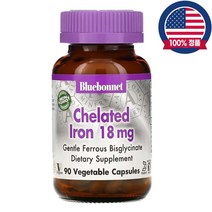 블루보넷뉴트리션 철분 철킬레이트 18mg 90식물성캡슐