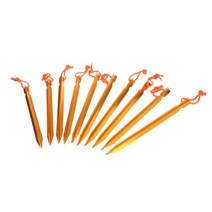 견고한 알루미늄 천막 말뚝 못 10 개 조각 잡아 당기기 코드를 가진 옥외 야영, 한개옵션0