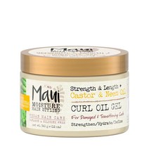 Maui Moisture Strength & Length + 캐스터 님오일 컬 오일 젤 천연 헤어 제품 355ml(12온스)