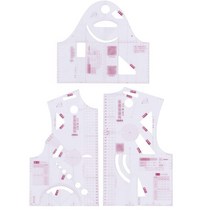 1 : 3 헝겊 디자인 눈금자 투명 프랑스어 곡선 통치자 측정기 통치자 디자인 눈금자 패턴 인형 재봉 도구를위한 만들기, 하나, 하나, 01 transparent