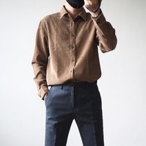 남성용 골덴 코듀로이 겨울 셔츠 일반핏 오버핏 남방