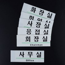 사무실 회의실 사장실 임원실 화장실 응접실 알루미늄 영문 표지판 명패, 제품선택