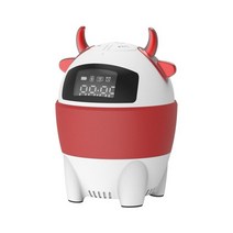 Ai스피커 인공지능 스마트 스피커 스마트 암소 블루투스 무선 인공 음성 제어 미니 시계, 빨간색, 스피커, 소 레드, 02 red_01 스피커