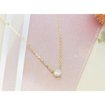 블링블랑 BLINK BLANK 14k 큐빅지르코니아 4발 목걸이