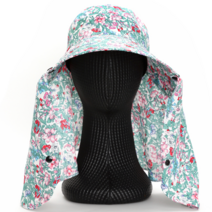 플라워 치마 그늘막 마스크 썬캡 모자 KM-WH-0435-화이트